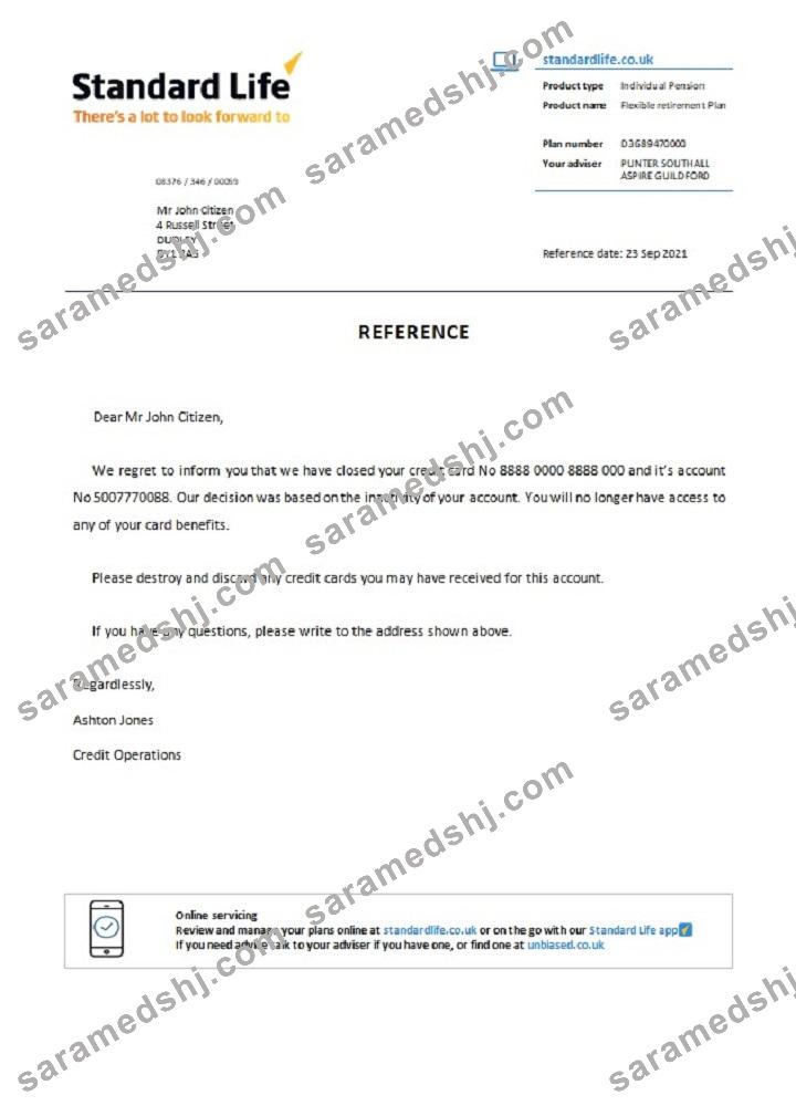 United Kingdom_Standard Life_closure reference